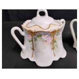 Antique Haviland Limoges creamer and sugar bowl set.