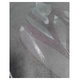 Etched Glass Floral Serving Platter