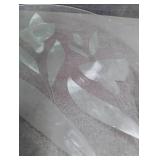 Etched Glass Floral Serving Platter