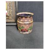 Decorative Asian Art Set - Floral Frame and Vase