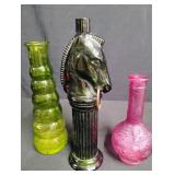 Decorative Glass Bottle Collection - Set of 3