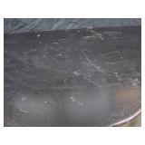 Small Rounded Black Wood Side Table