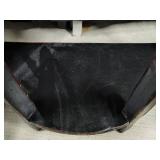 Small Rounded Black Wood Side Table