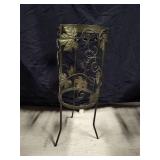 Metal Bronze-Toned Maple Leaf Plant Stand