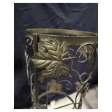 Metal Bronze-Toned Maple Leaf Plant Stand