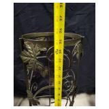 Metal Bronze-Toned Maple Leaf Plant Stand
