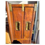 Vintage Wooden Desk with Brass-Toned Legs (Separate Pickup Location)