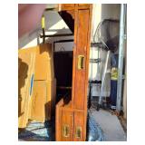 Vintage Wooden Desk with Brass-Toned Legs (Separate Pickup Location)