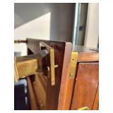 Vintage Wooden Desk with Brass-Toned Legs (Separate Pickup Location)