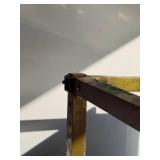 Vintage Wooden Desk with Brass-Toned Legs (Separate Pickup Location)