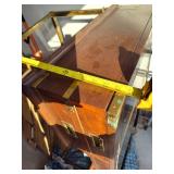 Vintage Wooden Desk with Brass-Toned Legs (Separate Pickup Location)