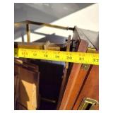 Vintage Wooden Desk with Brass-Toned Legs (Separate Pickup Location)