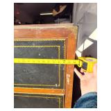 Vintage Wooden Desk with Brass-Toned Legs (Separate Pickup Location)