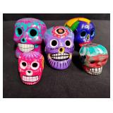 Mexican Sugar Skull Decorations - Set of 5