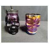 Iridescent Skull Mason Jar Tumbler