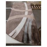 Modern Wavy Circles Round Area Rug 8ft