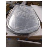 LED Bathroom Oval Mirror with Black Frame - Retail: $177