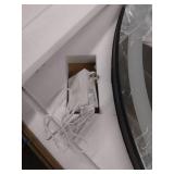 LED Bathroom Oval Mirror with Black Frame - Retail: $177