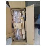 Modern Brown Channel-Tufted Swivel Chair - Retail: $39