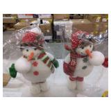 Standing Snowman Pair Christmas Decorations - Retail: $29