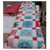 Christmas Patchwork Quilt Set twin Size - Retail: $69