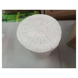 Weathered White Faux Wood Garden Stool - Retail: $68