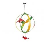 Metal Cardinal Wind Spinner Globe - Retail: $20