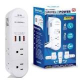 Bell+Howell Swivel Power Strip with USB Ports - Retail: $22