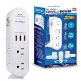 Bell+Howell Swivel Power Strip with USB Ports - Retail: $22
