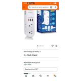 Bell+Howell Swivel Power Strip with USB Ports - Retail: $22