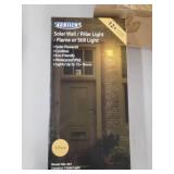 Techko Solar Wall or Pillar Light - Flame or Still Light - Retail: $175