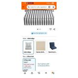 Sunbrella Deep Seating Cushion Set in Navy Stripes - Retail: $193