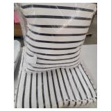 Sunbrella Deep Seating Cushion Set in Navy Stripes - Retail: $193