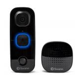 Swann Smart WiFi Video Doorbell with Chime, 1080P Battery Operated, Ultra-Wide 180Â° View Indoor & Outdoor Surveillance - Black - Retail: $194