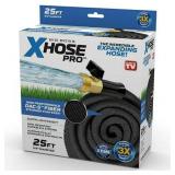 Xhose Pro Expandable Garden Hose - 5th Generation Xhose Original Expandable Hose  Tough & Flexible Water Hose  Lightweight  Crush Resistant Brass Fittings  Kink Free  25 ft. - As Seen on TV - Retail: 