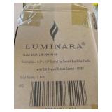 Luminara Flameless 4\" Tall Unscented Ivory Flat Top Candle + Remote Control - Retail: $30