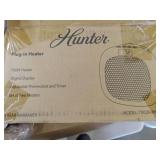 Hunter 750W Digital Plug-in Space Heater Set - Retail: $39