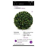 Set of 2 - Artificial Holly Ball Topiary - Retail: $130