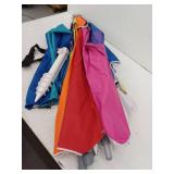 AMMSUN 7.5ft Heavy Duty Beach Umbrella with Sand Anchor, Rainbow