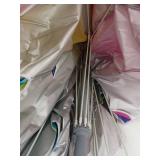 AMMSUN 7.5ft Heavy Duty Beach Umbrella with Sand Anchor, Rainbow