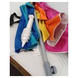 AMMSUN 7.5ft Heavy Duty Beach Umbrella with Sand Anchor, Rainbow