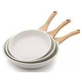 SENSARTE Nonstick Frying Pan Skillets, 3 Piece, 9.5, 11, 12.5 Inch