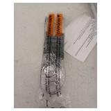 Reinforced 55" Wide Retractable Dog Gate with Support Rods, 33" Tall, Gray