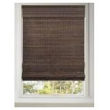 Cordless Bamboo Roman Shades, 34.5 x 64 Inch, Espresso