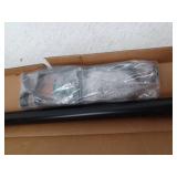 Ivilon Drapery Window Curtain Rod - End Cap Style Design 1 Inch Pole. 48 to 86 Inch Color Black