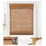 Cordless Bamboo Roman Shades, 34.5 W x 48 H