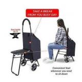 Trolley Dolly Sport with Chair, Black