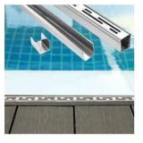 1 Pcs Pool Deck Drain 1.25-inch W x 4-feet L