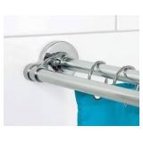 Double Chrome Shower Curtain Rod