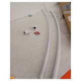 Adjustable Curved Shower Rod with Easy Installation Kit, White